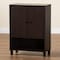 Baxton Studio Rossin Modern Dark Brown Finished Wood 2-Door Entryway Shoe Storage Cabinet with Bottom Shelf 182-11687-Zoro - alternate 5